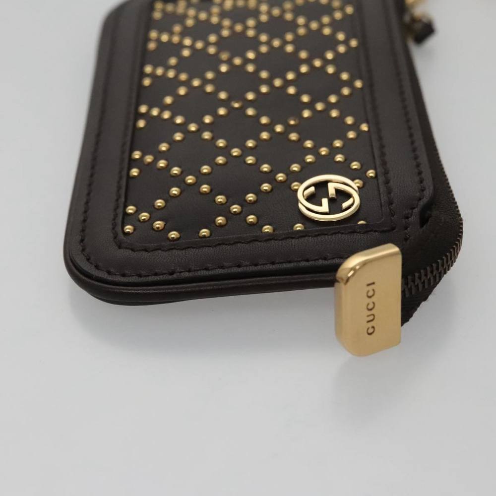GUCCI Coin Purse Leather Brown 337688 Auth am7447V - Picture 4 of 16